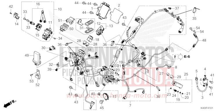 WIRE HARNESS (NSS125ADS/SS) for Forza 125 PEARL FALCON GRAY (NHC61) from 2025